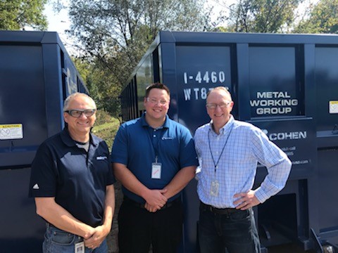 IHS Metal Recycling buyer Justin Noble with clients from the Metal Working Group